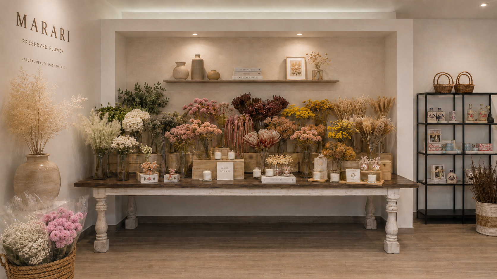 Preserved & Dried Botanicals – Colección de flores y follaje seco preservado