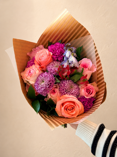 Graduation Bouquet Pinks and Purple 
MARARI
