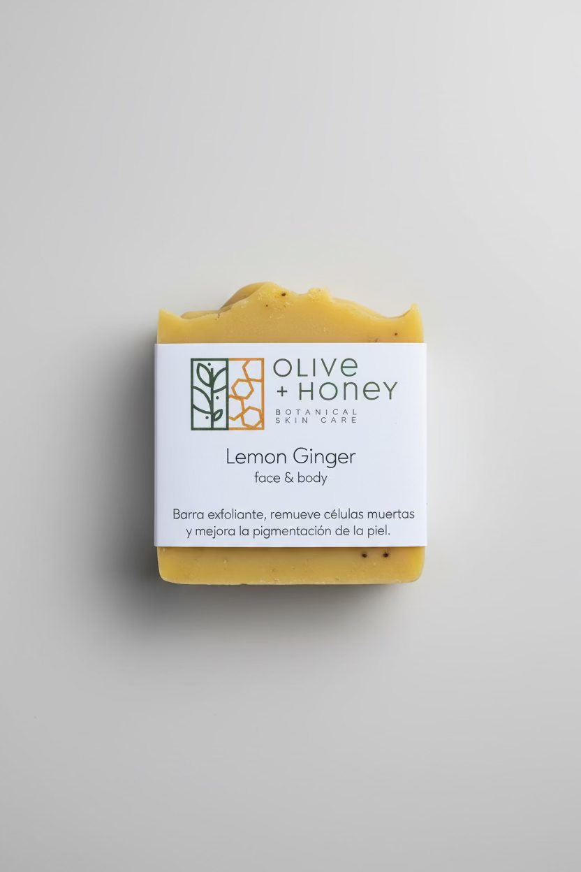 Lemon ginger face and body natural soap