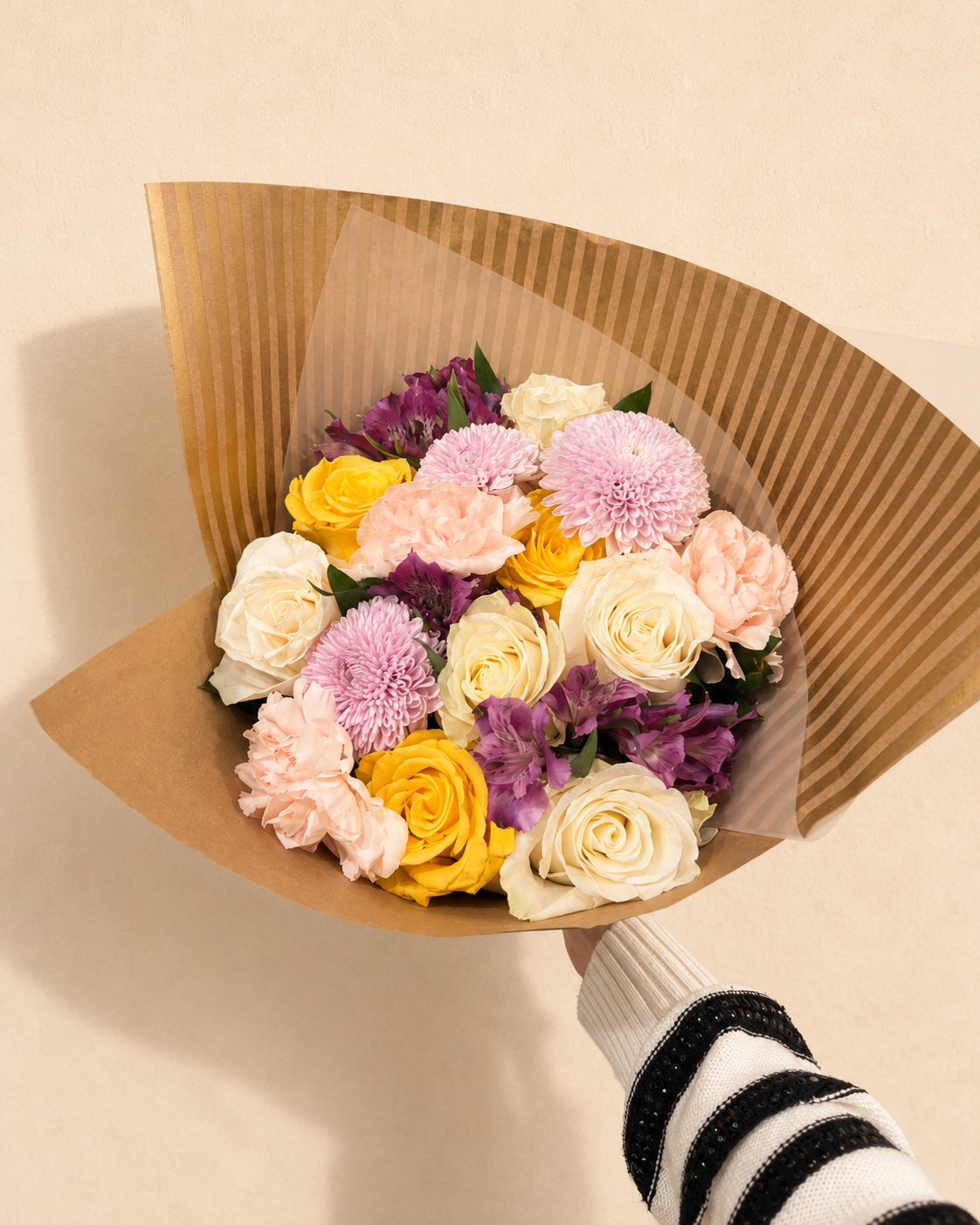 White Yellow & Lilac Bouquet 
MARARI